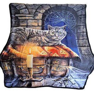 New Witches Cat Plush Throw Gift Blanket Sherpa Lisa Parker Witchcraft Enchanted